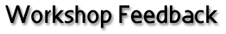 workshop feedback